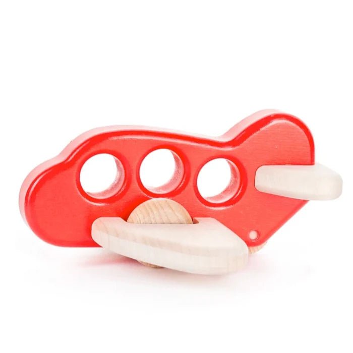 Wooden Airplane by Bajo - Red - wood Vehicles for open-ended play - Title: Default Title