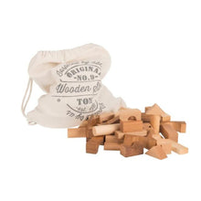Wooden Blocks in Sack (Natural) - 100 pcs - by Wooden  Story - wood, cotton, natural, beeswax for open-ended play - Title:...