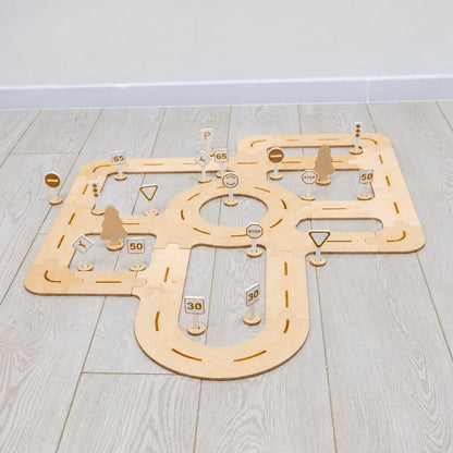 Wooden Car Track Toy