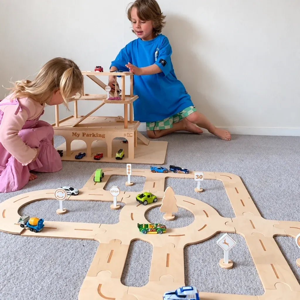 Wooden Car Track Toy