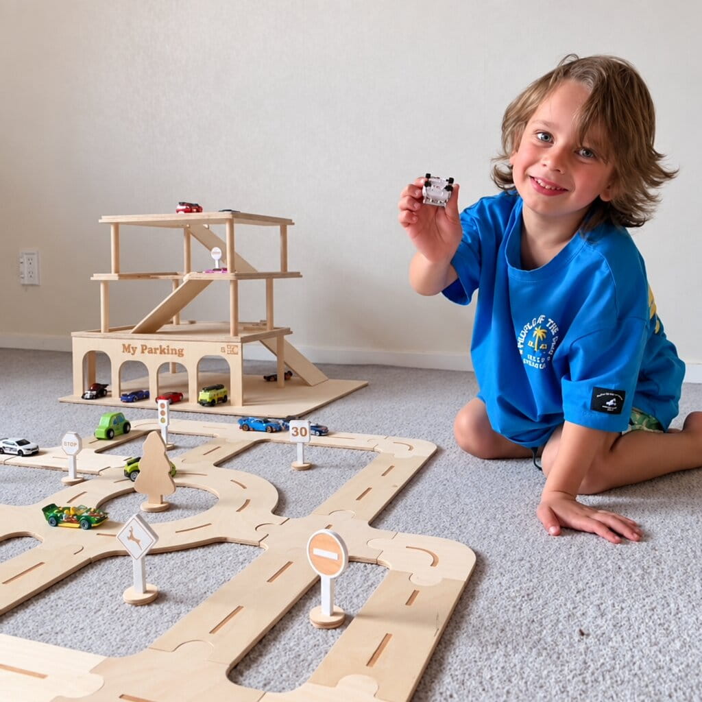 Wooden Car Track Toy
