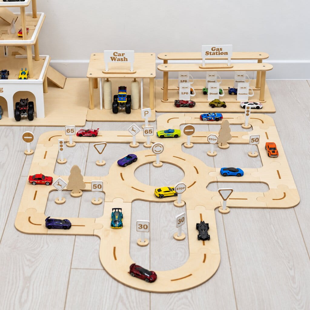 Wooden Car Track Toy