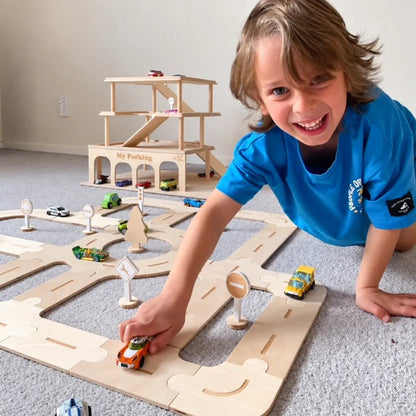 Wooden Car Track Toy