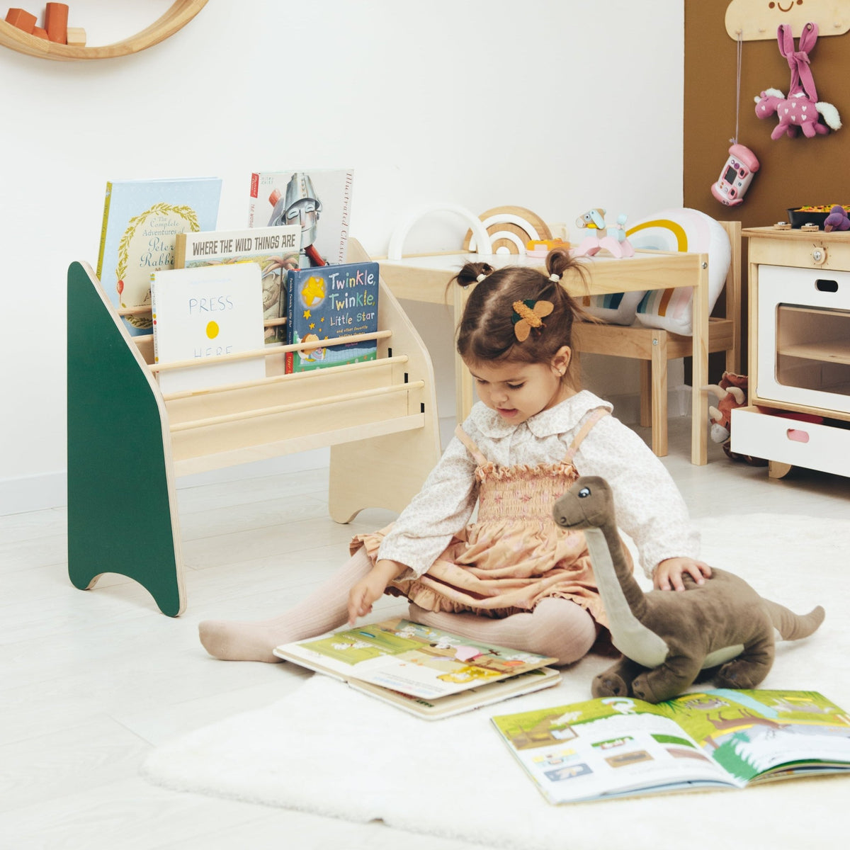 Wooden Montessori Bookshelf