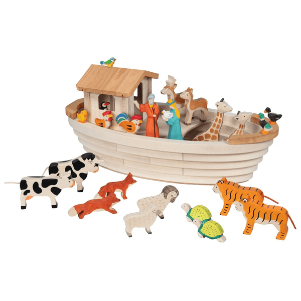 Wooden Noah's Ark by Holztiger | Wooden Figures- Blue Otter Toys