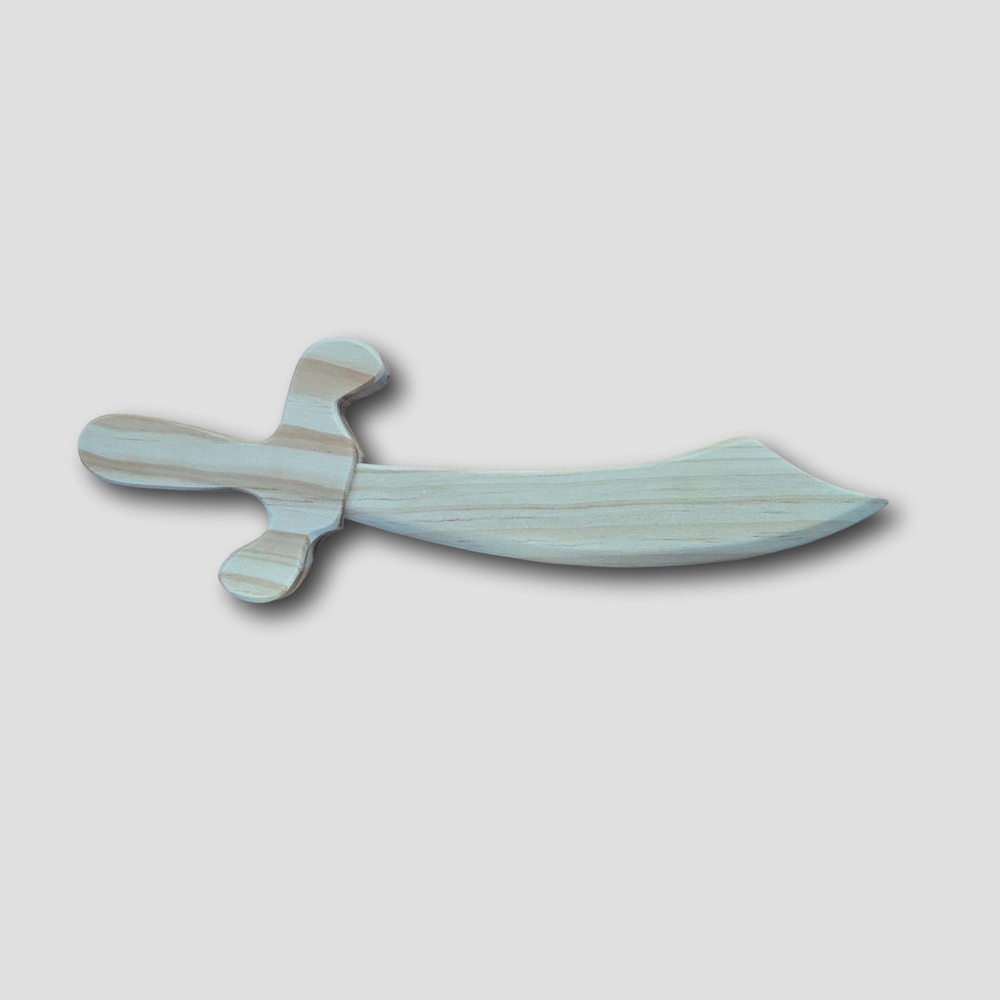 wooden sword cutlass on white background