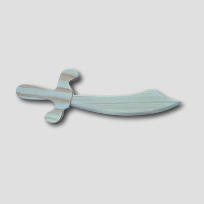 wooden sword cutlass on white background