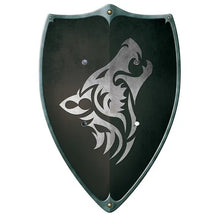 Wooden Play Buckler Shield - Black Knight - wood, leather Wooden Toys for open-ended play - Title: Default Title