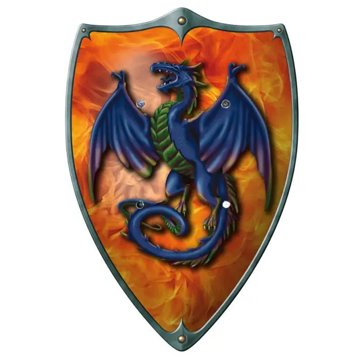 Wooden Play Buckler Shield - Fire Dragon - wood, leather Wooden Toys for open-ended play - Title: Default Title