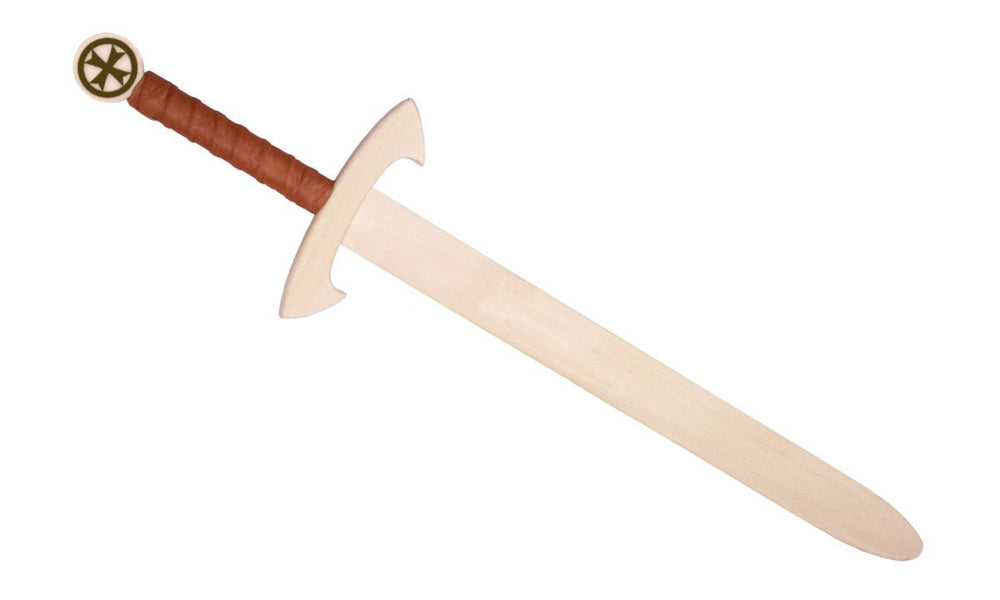 Wooden Sword - Knights Templar - wood, leather Dress Up for open-ended play - Title: Default Title