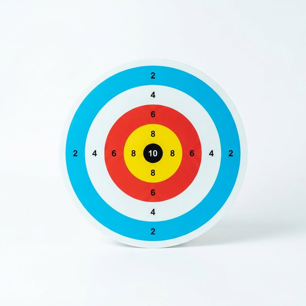 Children's target plate with bullseye on a white background