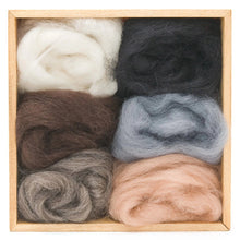 Wool Roving Set - Neutral (6pk) by woolpets