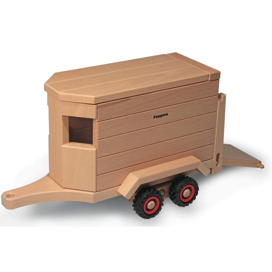 Fagus Fagus Wooden Horse Trailer - Made in Germany - blueottertoys-FA10.27