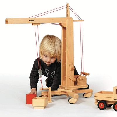 Fagus Tower Crane - Made in Germany - wood Vehicles for open-ended play - Title: Default Title