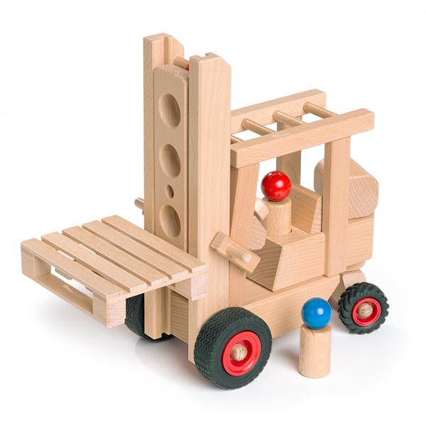 Fagus Fagus Wooden Forklift Truck - Made in Germany - blueottertoys-FA10.43