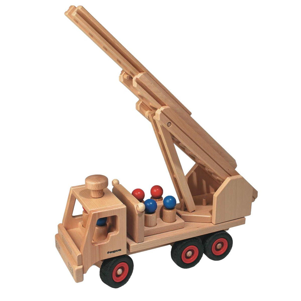 Fagus Wooden Fire Truck - Made in Germany - wood Vehicles for open-ended play - Title: Default Title