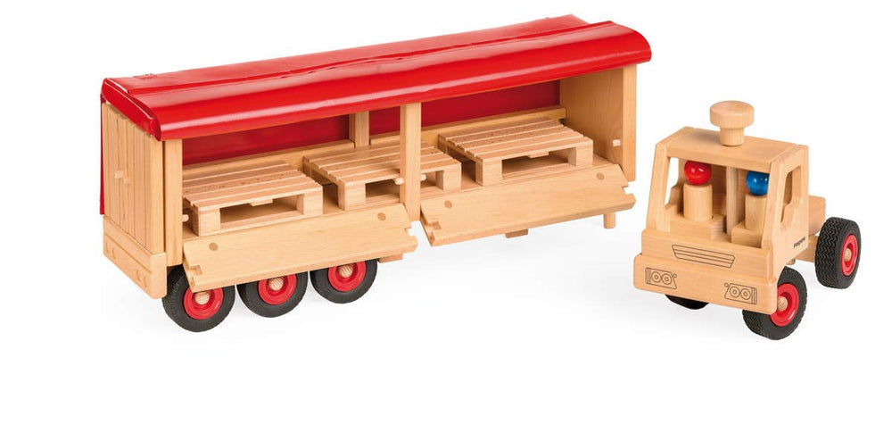 
                  
                    Fagus Fagus Wooden Semi Trailer - Made in Germany - blueottertoys-FA10.81
                  
                