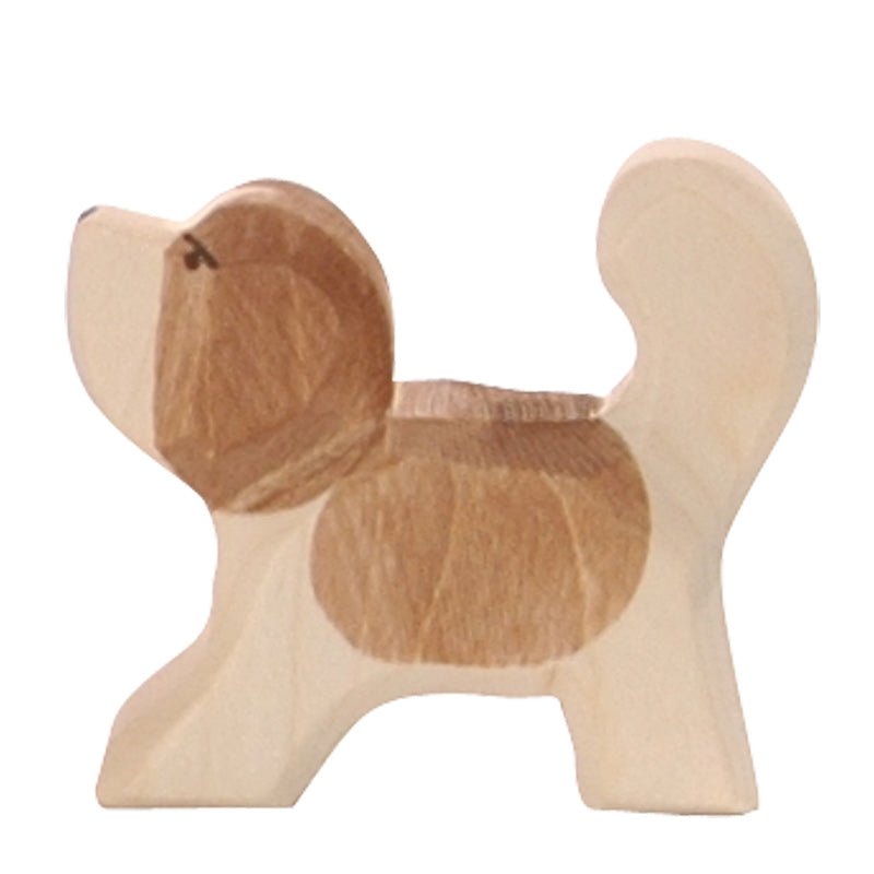 Ostheimer St. Bernard Dog, small - wood, natural Wooden Figures for open-ended play - Title: Default Title