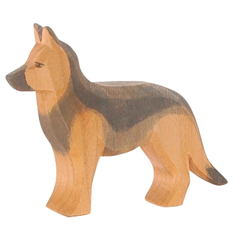 Ostheimer German Shepherd Dog - wood, natural Wooden Figures for open-ended play - Title: Default Title