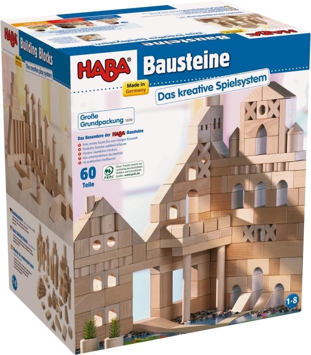 
                  
                    Haba Haba Basic Building Blocks Starter Set (60 pcs) - blueottertoys-HB1070
                  
                