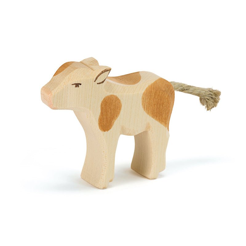 Ostheimer Wooden Figure - Calf, Standing - wood, natural Wooden Figures for open-ended play - Title: Default Title
