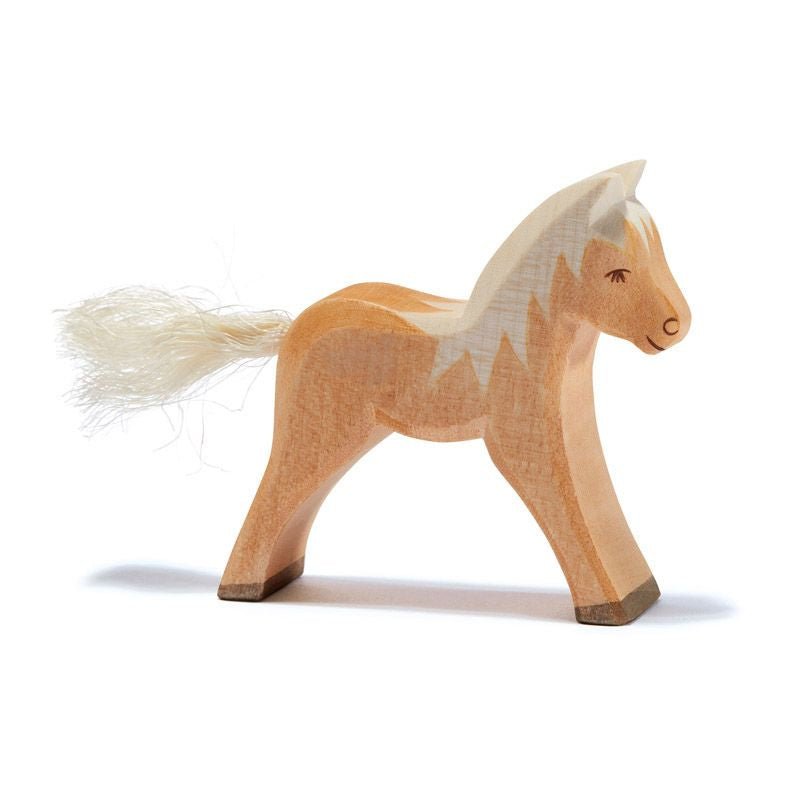 Ostheimer Wooden Figure - Haflinger Colt - wood, natural Wooden Figures for open-ended play - Title: Default Title