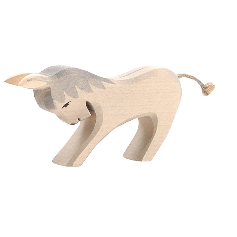 Ostheimer Wooden Donkey, Stubborn - wood, natural Wooden Figures for open-ended play - Title: Default Title