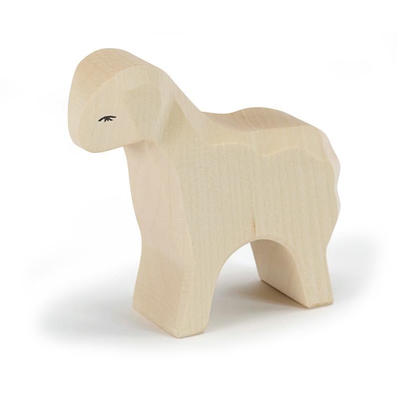 Ostheimer Sheep Standing - wood, natural Wooden Figures for open-ended play - Title: Default Title