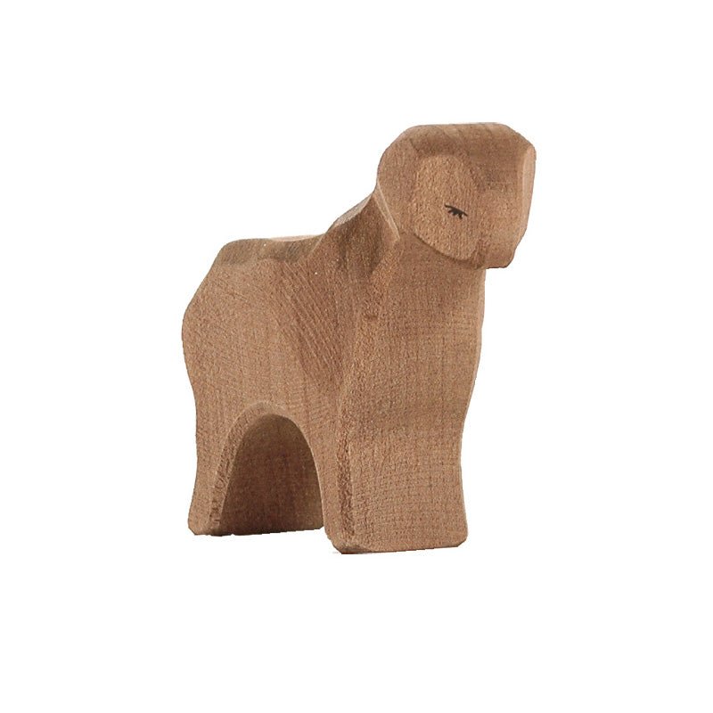 Ostheimer Brown Sheep, standing - wood, natural Wooden Figures for open-ended play - Title: Default Title