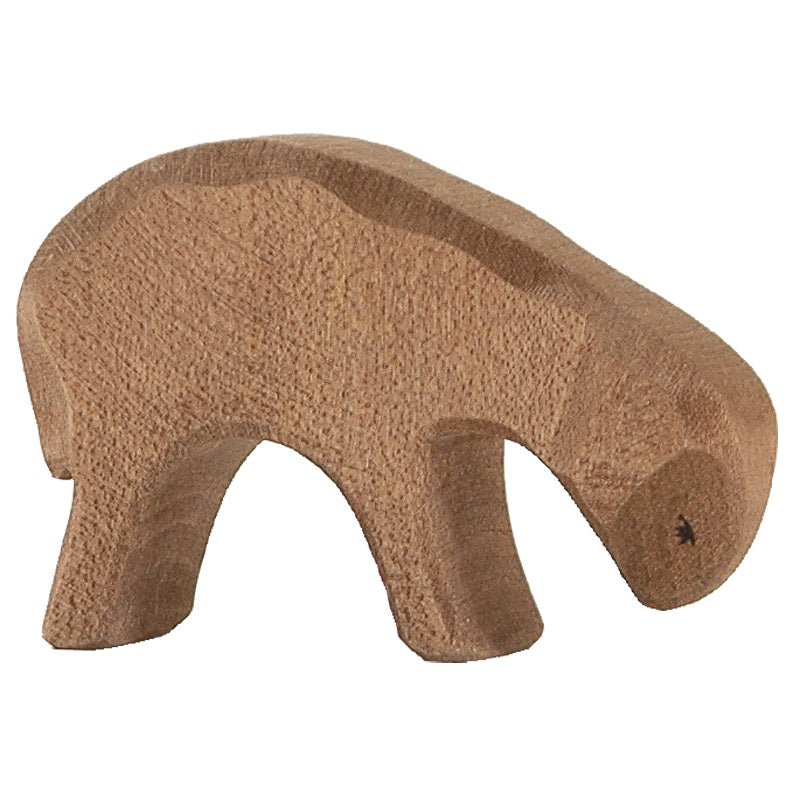 Ostheimer Wooden Brown Sheep, Eating - wood, natural Wooden Figures for open-ended play - Title: Default Title