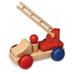 Fagus Wooden Fire Engine with Ladder - wood, rubber Vehicles for open-ended play - Title: Default Title