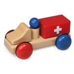 Fagus Wooden Ambulance - wood, rubber Vehicles for open-ended play - Title: Default Title