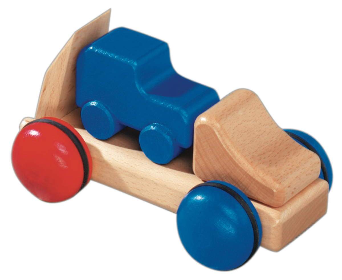 Fagus Mini Wooden Car Transporter - wood, rubber Vehicles for open-ended play - Title: Default Title
