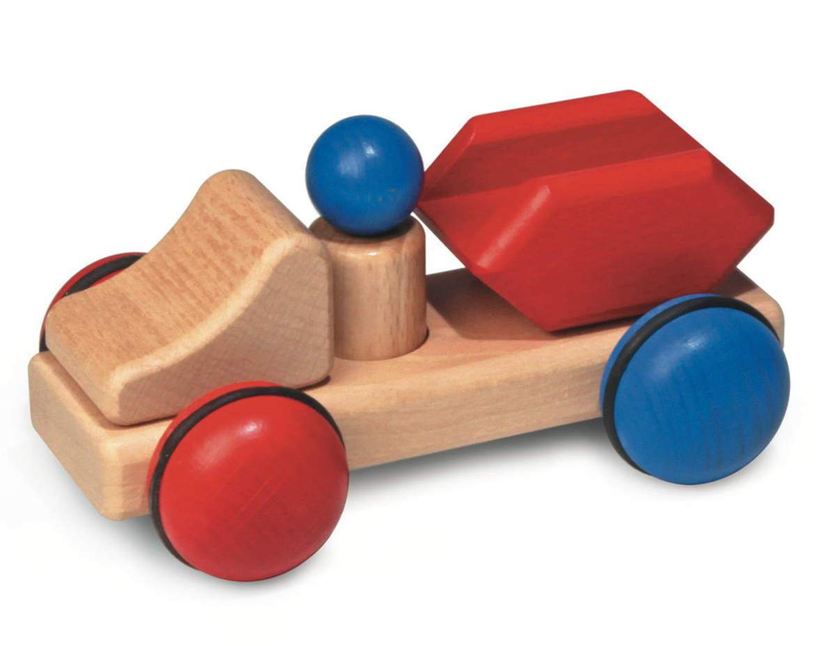 Fagus Wooden Container Truck LKW - Mini - wood, rubber Vehicles for open-ended play - Title: Default Title