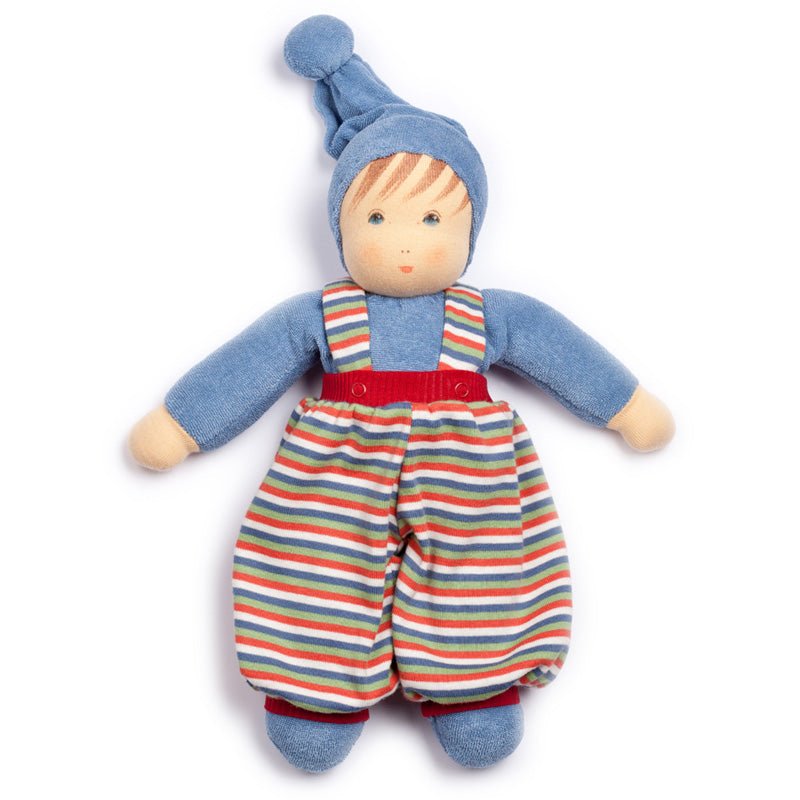 Nanchen Organic Doll - Bub, Blue - cotton, wool Dolls for open-ended play - Title: Default Title