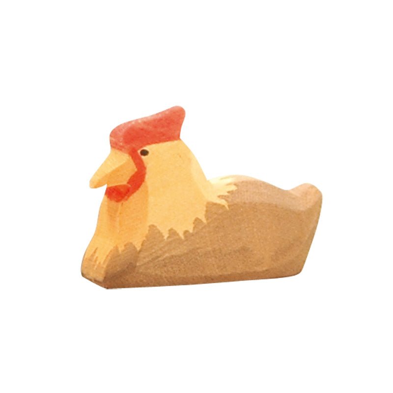 Ostheimer Wooden Hen on Nest - wood, natural Wooden Figures for open-ended play - Title: Default Title