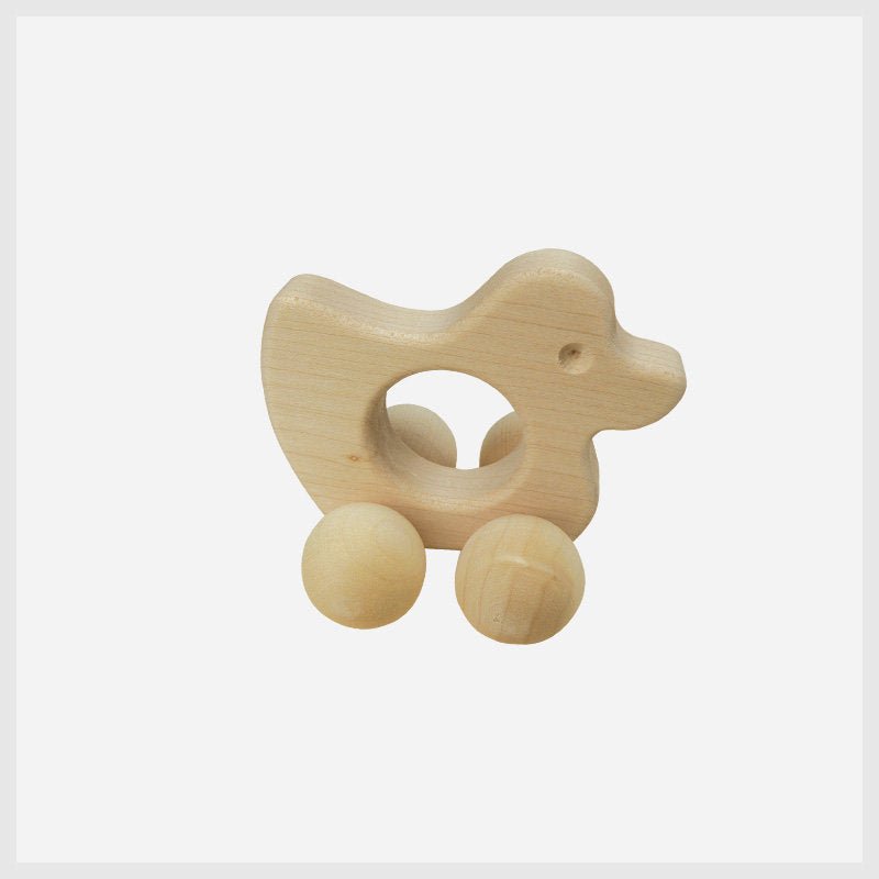 Duck Clutching Toy - wood Baby & Toddler for open-ended play - Title: Default Title