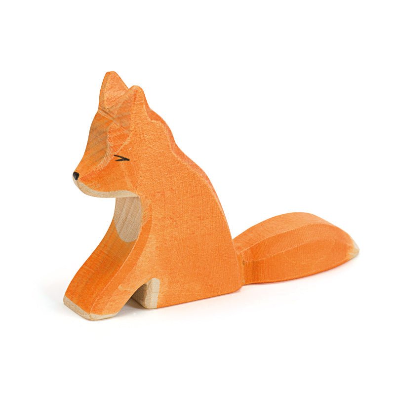 Ostheimer Fox Sitting, Large - wood Wooden Figures for open-ended play - Title: Default Title