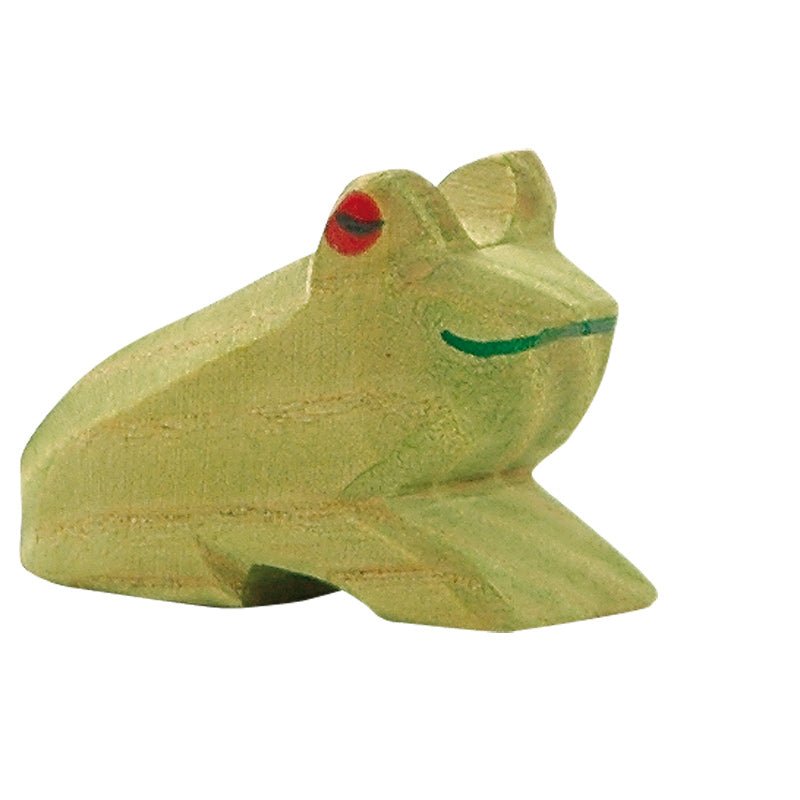 Ostheimer Wooden Figure - Frog - wood, natural Wooden Figures for open-ended play - Title: Default Title