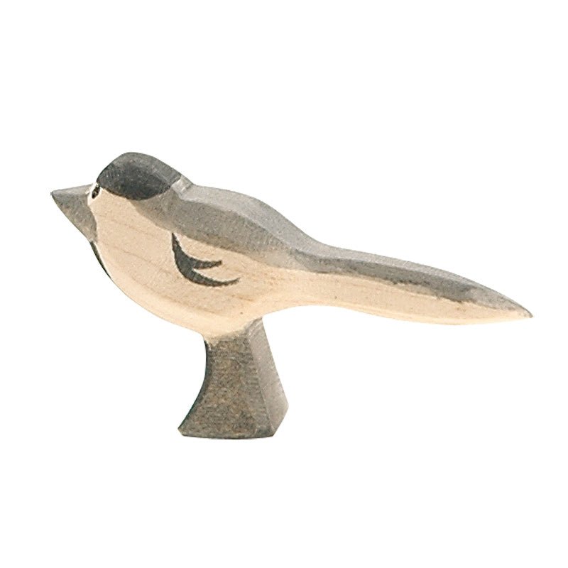 Ostheimer Wooden Wagtail Bird - wood, natural Wooden Figures for open-ended play - Title: Default Title