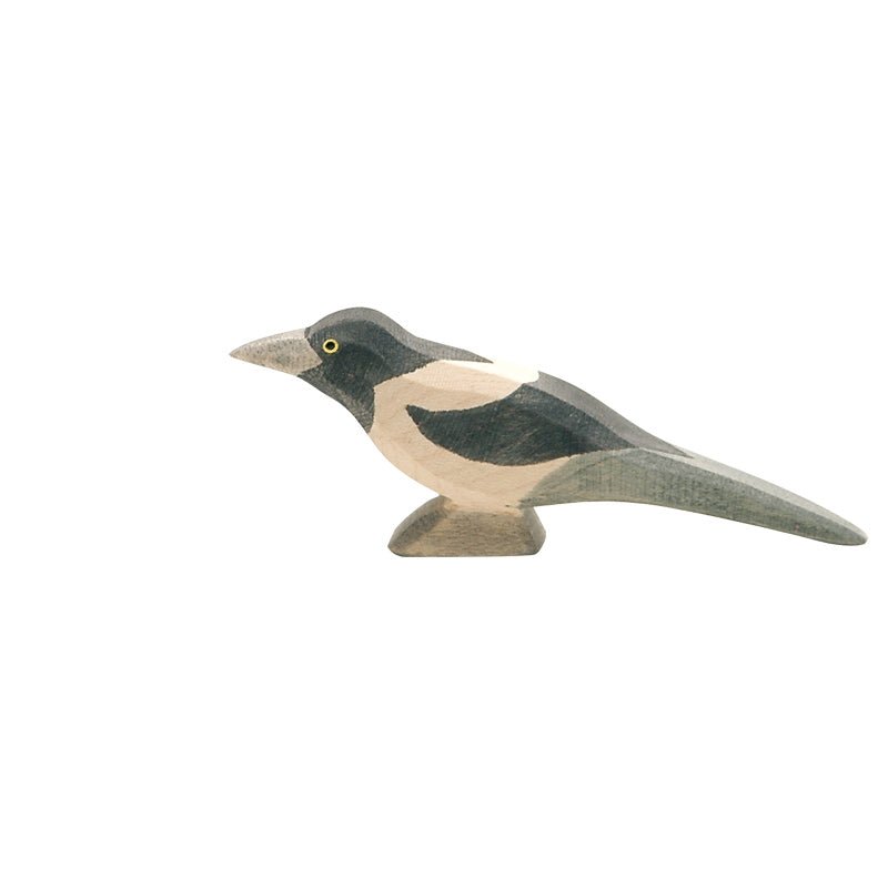 Ostheimer Wooden Figure - Magpie - wood, natural Wooden Figures for open-ended play - Title: Default Title