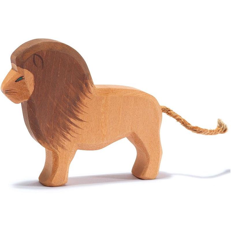 Ostheimer Wooden Lion - wood, natural Wooden Figures for open-ended play - Title: Default Title
