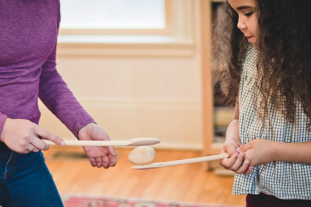 Wooden Egg & Spoon Game - wood Toys & Games for open-ended play - Title: Default Title