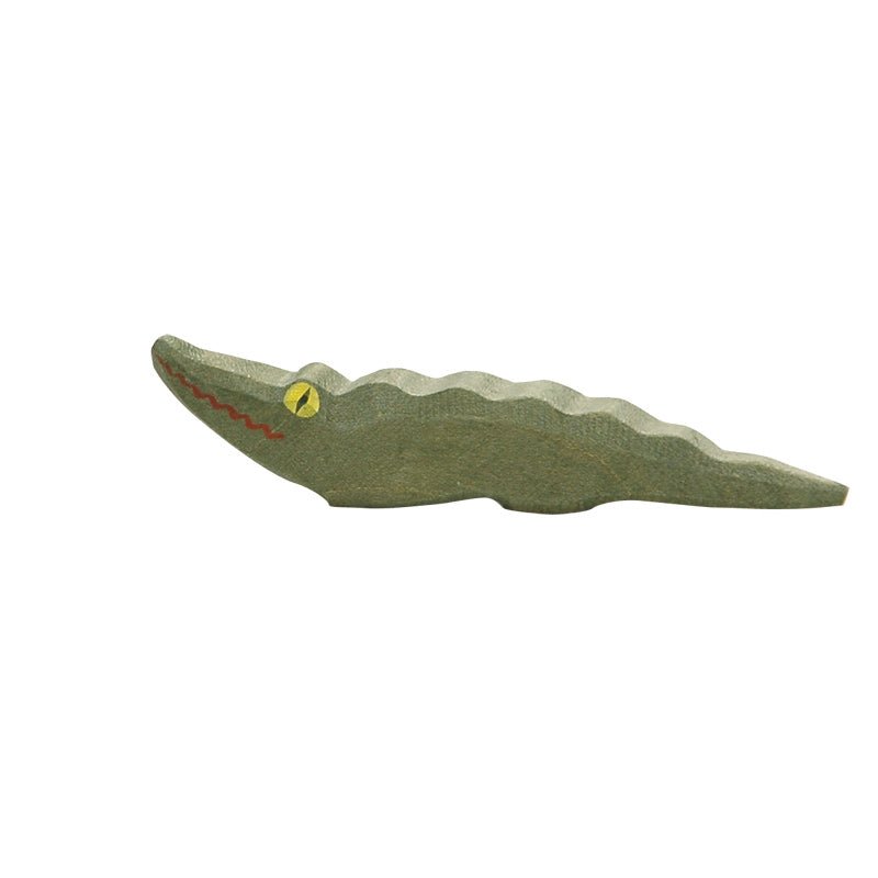 Crocodile, small - wood, natural Wooden Figures for open-ended play - Title: Default Title