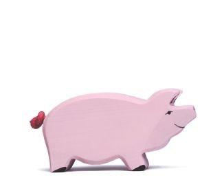 Holztiger Wooden Pig - wood Wooden Figures for open-ended play - Title: Default Title