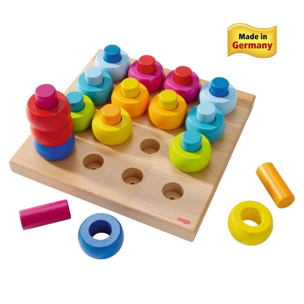 Haba Haba Rainbow Whirls Pegging Game - blueottertoys-HB2202