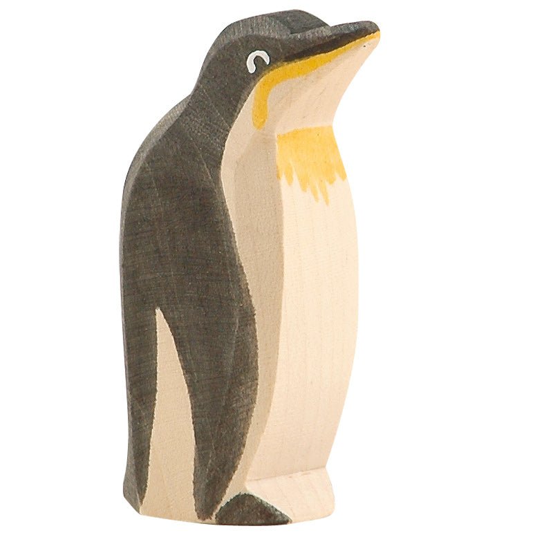 Ostheimer Wooden Figure - Penguin, Head High - wood, natural Wooden Figures for open-ended play - Title: Default Title