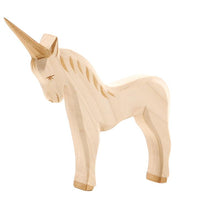 Ostheimer Wooden Unicorn - wood, natural Wooden Figures for open-ended play - Title: Default Title