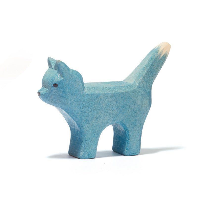 Ostheimer Bremen Cat - wood, natural Wooden Figures for open-ended play - Title: Default Title