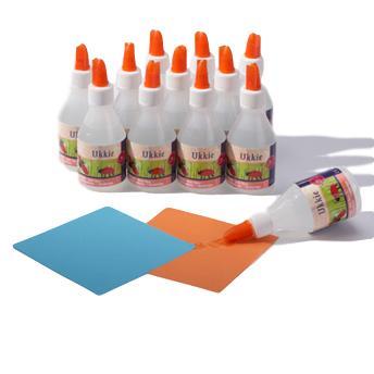 Ukkie Children's Glue (Multiple Sizes) - felt, cork Art Glue for open-ended play - Option: Single 100 ml